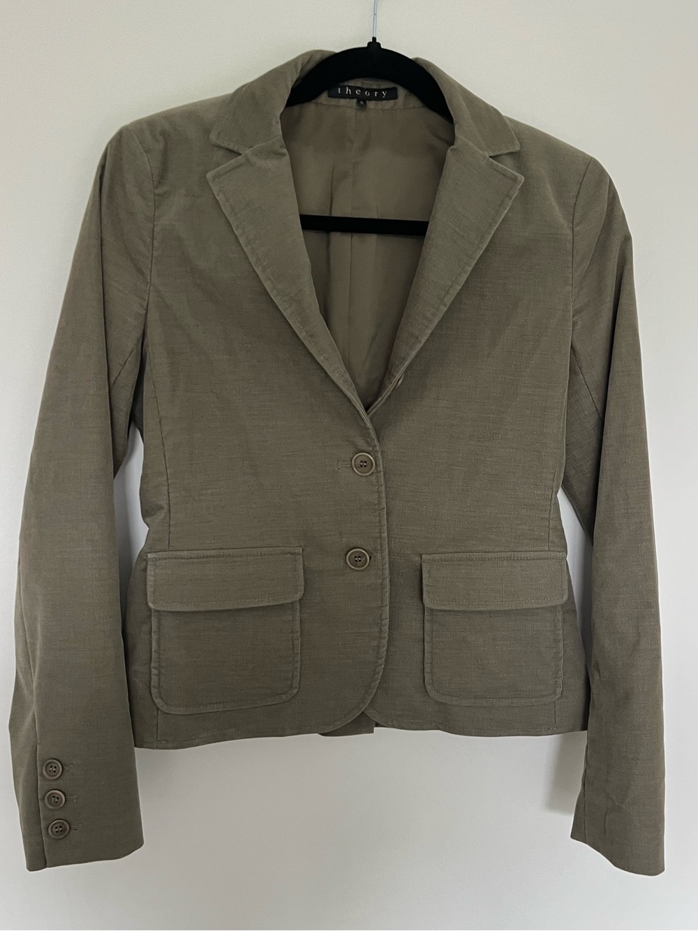 Theory Olive Green Tailored Blazer